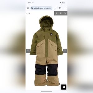 Burton Toddlers 2L 3T one piece snowsuit
